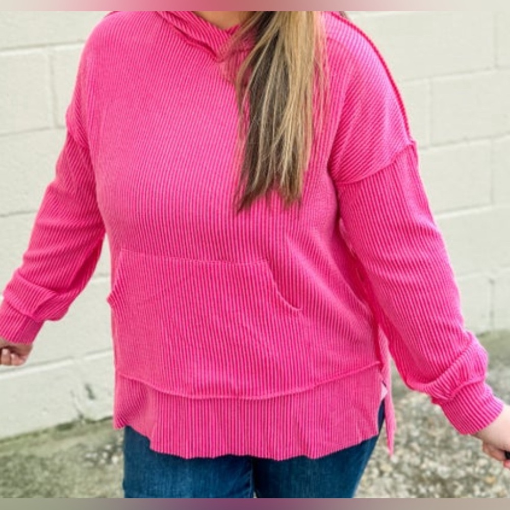 Haptics Raised Ribbed Hoodie